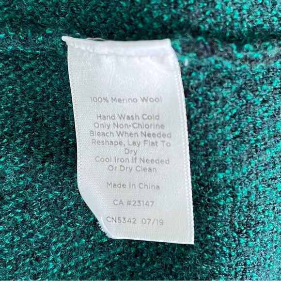 Talbots Petite Tartan Plaid Pure Merino Wool Open Front Cardigan Size SP - Picture 5 of 5